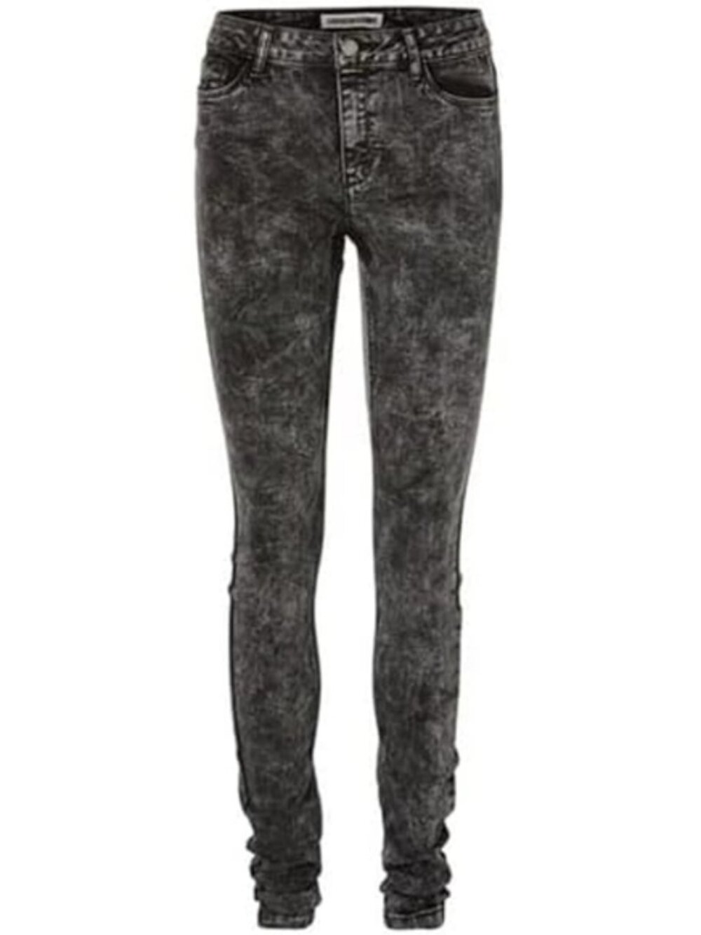 Noisy May Lucy Mid Rise Power Shape Slim Acid Jeans Skinny Black Grunge